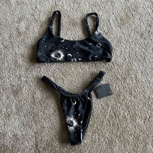 Skatie Celestial Black and White Bikini Set